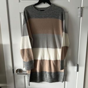 Colorblock sweater dress